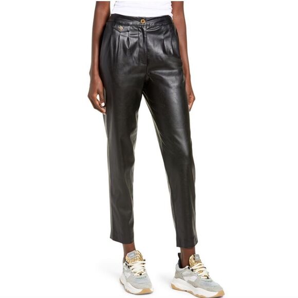 Blank NYC Faux Leather Pleated Trousers - Picture 1 of 15